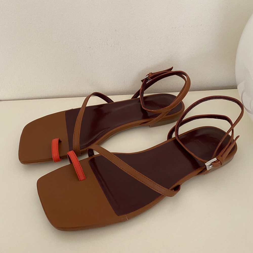 STAUD Leather Sandals / 39